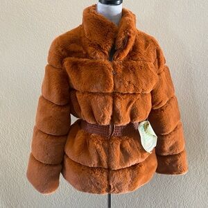 NEW Aratta Julia Faux Fur Jacket Carmel